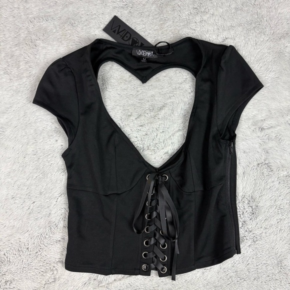 NEW Dolls Kill Widow Wicked Love Affair Corset Top Women S Goth Punk Emo Punk - Picture 5 of 9